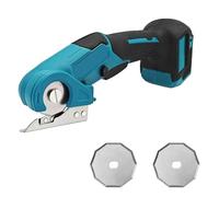 Ciseaux universels sans fil compatibles avec Makita 18 V (sans batterie), ciseaux électriques sans fil, cutter rotatif pour tissu, avec verrouillage de sécurité et 2 lames, profondeur de coupe de 6 mm