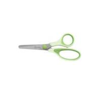 Ciseaux wonday uni'vert 13cm lames acier inox bouts ronds anneaux asymetriques