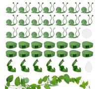 CiShow Lot de 40 clips muraux autocollants pour plantes grimpantes, fixation murale pour plantes grimpantes, support de sécurité, vert