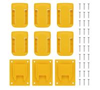 CiShow Lot de 6 supports de batterie, 3 supports muraux pour outils, support de batterie, organisateur de couvercle de batterie, outil électrique, support de batterie pour atelier, pour DeWalt 18 V ~