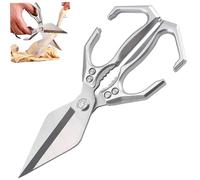 Cisilles de volaille Cisseurs de Cuisine en Acier Inoxydable en Acier Inoxydable Multifonctionnel Ciseaux Cuisine avec poignée Ergonomique pour Poulet, Viande, Fruits mer, cisaillements cuis