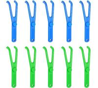 Cisixin 10pcs Porte-Fil Dentaire Réutilisable, Fils Dentaire avec Manche, Supports de fil Dentaires, pour Fil Dentaire en Forme de Y