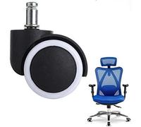 Cisixin 5pcs roulettes Universelles pour Siège de Bureau Sols Durs, PU, 11/50 mm