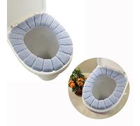 Cisixin Closestool - Housse de siège WC - Souple - Pour siège de salle de bain - Gris