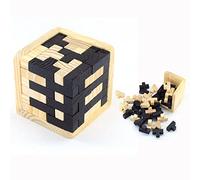 Cisixin Jeu de Puzzle 3D en Bois, Casse-tête Professionnel Jouet Cube pour Les Enfants