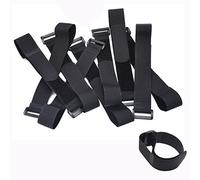 Cisixin Lot de 10pcs Attache Câble, Sangles à Scratch Réglables avec Boucle en Plastique (300 mm x 25 mm)