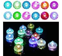 Cisixin Lot de 12 Glaçons Lumineux à LED, Glaçons Colorés à Paillettes et Pierres Précieuses pour Les Tournées de Champagne, Les Fêtes, Les Mariages, Les Clubs et Les Bars.