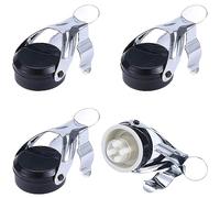 Cisixin Lot de 4 Bouchons de Champagne, Bouchons de Champagne Réutilisables en Acier Inoxydable, Bouchons de Champagne Scellés Sous Vide