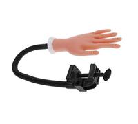 Cisixin Main d'Entraînement en Silicone, Modèle de Pratique à Ongles avec Support pour Modelage