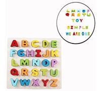 Cisixin Puzzle en Bois, Jouet Éducatif Apprentissage 26 Alphabets pour Enfants