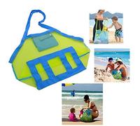 Cisixin XXL Léger et Pliable Sac Jouets Plage pour Enfants,Réutilisable Grand Rangement Jouet Plage Enfant,Pliable Sac en Filet Pliant,Organisateur de Léger Pliable Tissu Bébé Enfants