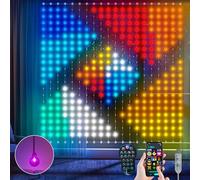 Ciskotu Curtain Lights, 86+ modes LED Rideau Lumineux intelligents, motif dynamique avec 400 LEDs, étanche IP65, Bande LED pour Chambre Coucher, décoration de Noël (2 x 2 m)