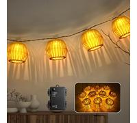 Ciskotu Guirlande lumineuse 3 m pour intérieur/extérieur - 10 LED - Résistante aux intempéries - IP44 - Pour jardin, balcon, fête, chambre, véranda, murs
