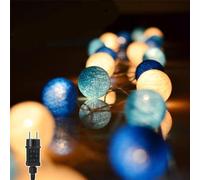 Ciskotu Guirlande Lumineuse Coton Boules - 3,8M 20 LED Chaîne Lumière Avec Prise pour Chambre Rideau Fête Noël Anniversaire Halloween Mariage Chambre de Bébé Romantique Décor