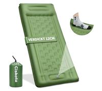 Ciskotu Matelas Isolant autogonflant 12 cm - Matelas Gonflable épais - avec Coussin - Matelas de Camping - pour Le Camping, la randonnée, la randonnée et Les Voyages en randonnée (Vert)