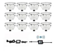 CISLAN RGB WIFi LED Spot Encastrable Extérieur Mini Spot Encastré de Ø45mm Lot de 12 Eclairage Encastrables Extérieur pour Terrasse Enterre IP67 Etanche DC12V Lumière pour Escalier