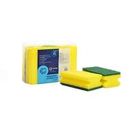 CISNE Lot de 2 éponges en Fibre, éponges en Fibre Verte, éponges Anti-Peluches, éponges pour Cuisine, Salle de Bains, éponge, vitrocéramique.