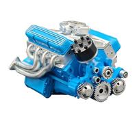 Cison-V8 - Kit de construction de moteurs à bloc essence V8 - 89 % - Kit de construction de moteurs à combustion interne réaliste - Version KIT - Bleu