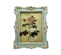 CISOO Cadre photo vintage de 15,2 x 20,3 cm - Vert - Pour table et décoration murale - Motif floral rétro - Décoration d'intérieur - Galerie de photos