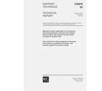 CISPR/TR 30 Ed. 1.0 b:2001, Test method on electromagnetic emissions from elecronic ballasts for single- and double-capped fluorescent lamps