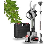 Cisqueurs d'élagage électrique de 50 mm, Ciseaux sécurisés électriques Portables cisaillements d'élagage sans Fil avec des poteaux télescopiques de 1,3 à 2,1 m, pour la haie, Le buisson, Le