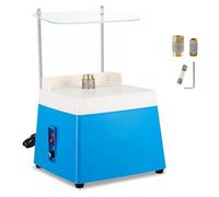 CISSIYOG Broyeur portable pour vitrail, 4200 tr/min, outils de meulage de verre avec 2 mèches de meuleuse diamantées et déflecteur pour bricolage, céramique, bijoux, vitrail - Prise UK