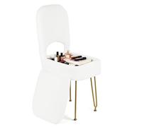 CISSIYOG Chaise de Coiffeuse avec Rangement Secret, Tabouret de Maquillage
