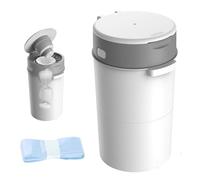 CISSIYOG Poubelle à Couches Bebe Poubelle Couche Bébé 13L avec Couvercle Anti-Odeur avec Système de Torsion et Enveloppement, Hygiénique pour Chambre de Bébé Sans Cartouches de Recharge Coûteuses
