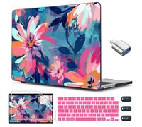 CISSOOK Compatible avec MacBook Air 13,6" version 2025, 2024, 2023, 2022, puce M4 M3 M2 A3240 A3113 A2681, coque rigide en plastique, protecteur de clavier et protecteur d'écran, peinture multicolore