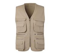CISU Gilet de pêche léger for Homme, Veste de Voyage, de Travail en Plein air, sans Manches, Gilets Cargo, vêtements de tir Militaires(Style 6,XXXXXX-Large)