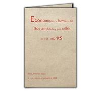 CIT-1007 Carte Citation sur papier naturel fibré avec Enveloppe "Économisons la lumière de nos ampoules, pas celle de nos esprits" Argus Fabriqué en France papier issu de forêts gérées durablement