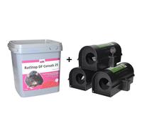 cit RatStop DF Cereals 25 Kit station d'appât incluse