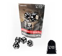 Citadel Black Ensemble de dés de personnages aléatoires pour personnages ou PNJ fabriqués pour Donjons et Dragons 5ème édition et autres jeux de rôle de table.
