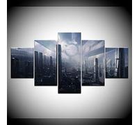 Citadel Mass Effect 5 Pièces Fonds D'Écran Moderne Affiche Modulaire Art Toile Peinture pour Salon Décor À La Maison(Encadré)