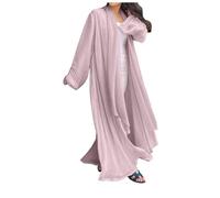 Citadelle du Jaune Robe Musulmane pour Femmes, Robes Longues à Manches Longues Livre Islam Prière (XL)