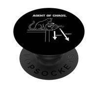 Citation Agent of Chaos Cat Lover Feline Mischief PopSockets PopGrip Adhésif