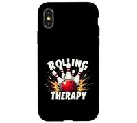 Citation Amusante de Bowling Cadeau Rolling Therapy Coque pour iPhone X/XS