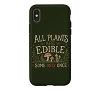 Citation Amusante de Champignon botanique Nature Coque pour iPhone X/XS