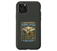 Citation Amusante de Chasse au cerf Longues Jambes Grand Rack Art de Chasse Coque pour iPhone 11 Pro