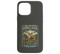 Citation Amusante de Chasse au cerf Longues Jambes Grand Rack Art de Chasse Coque pour iPhone 13 Pro Max
