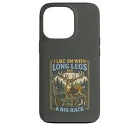 Citation Amusante de Chasse au cerf Longues Jambes Grand Rack Art de Chasse Coque pour iPhone 13 Pro