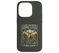 Citation Amusante de Chasse au cerf Longues Jambes Grand Rack Art de Chasse Coque pour iPhone 14 Pro