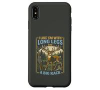 Citation Amusante de Chasse au cerf Longues Jambes Grand Rack Art de Chasse Coque pour iPhone XS Max