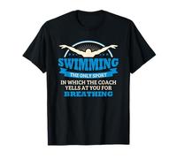 Citation Amusante de Coach de Natation hurle à Vous pour la Respiration T-Shirt