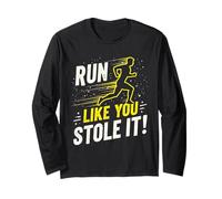 Citation Amusante de Course à Pied Jogging Cadeau Run Like You Stole It Manche Longue