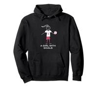 Citation Amusante de Football pour Filles, Une Fille avec des objectifs Sweat à Capuche