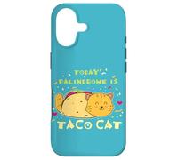 Citation Amusante de gastronomie Mexicaine Aujourd'hui, Palindrome est Un Chat Taco Coque pour iPhone 17