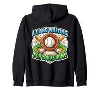 Citation Amusante de Joueur de Baseball I'll Be Waiting for You at Home Sweat à Capuche