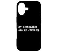 Citation Amusante de Joueur My Headphones are My Power-Up Coque pour iPhone 17