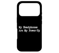 Citation Amusante de Joueur My Headphones are My Power-Up Coque pour iPhone 17 Pro